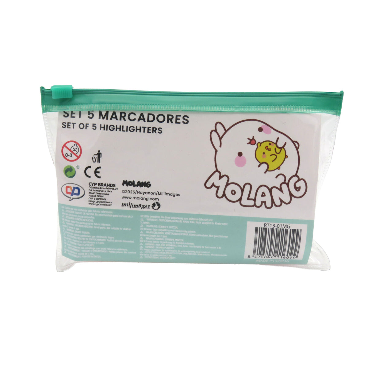 Molang Marker Set Blossom 5 Stück Textmarker Schreibwaren Schule Freizeit