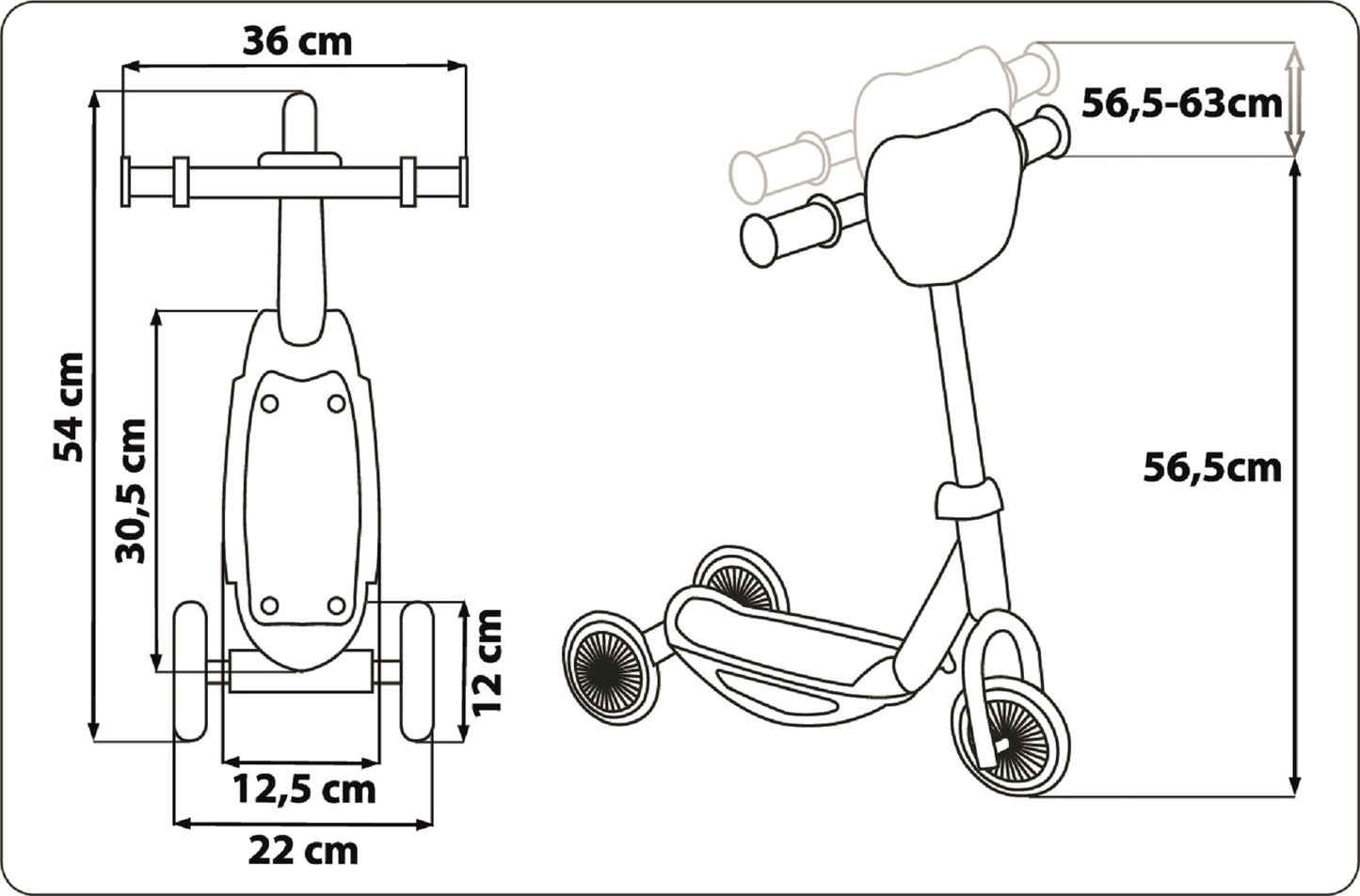 Disney Frozen 3-Rad Baby Scooter, Verstellbar, Mit Rutschfester Plattform