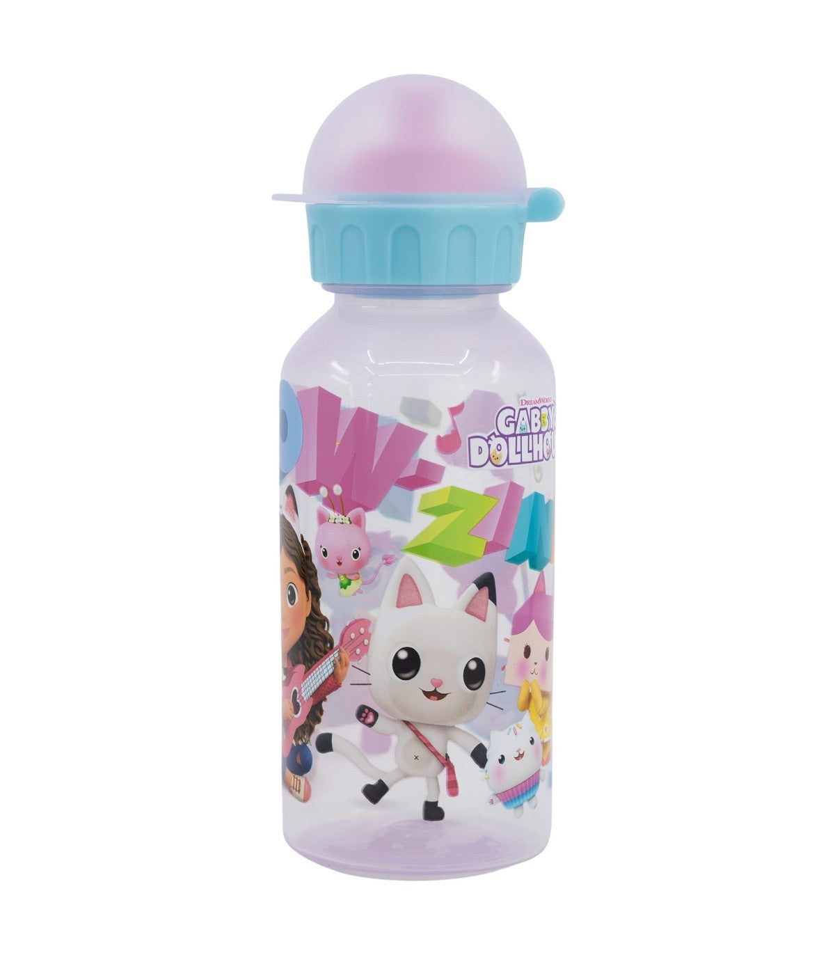 Gabby's Dollhouse Kinder Trinkflasche 370 ml Schulflasche mit Sicherheitskappe