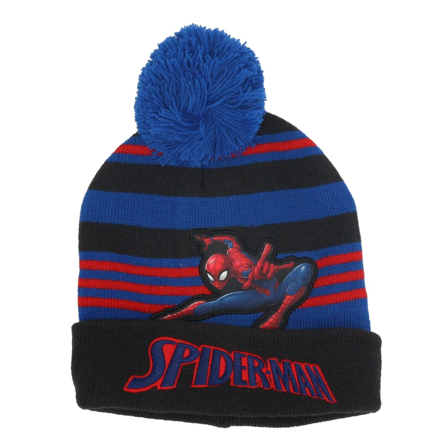 Spiderman Bommel-Mütze – Warme Wintermütze für Kinder Onesize