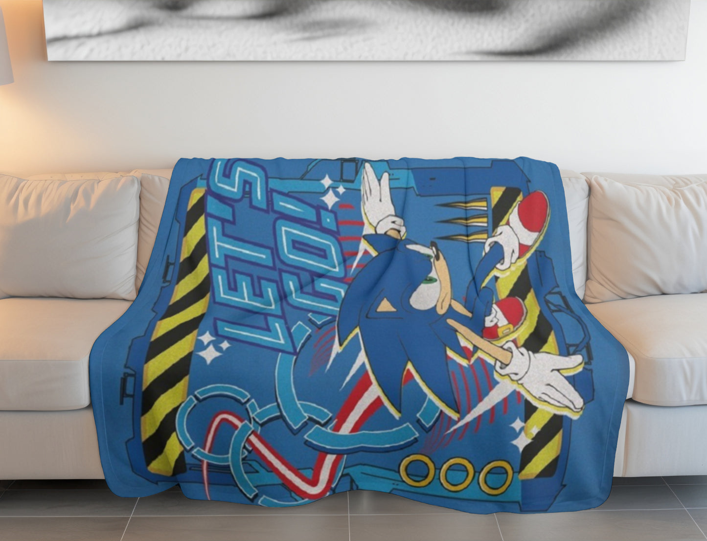 Sonic 110x150 cm Flanell Decke – Weiche und warme Decke für jedes Abenteuer