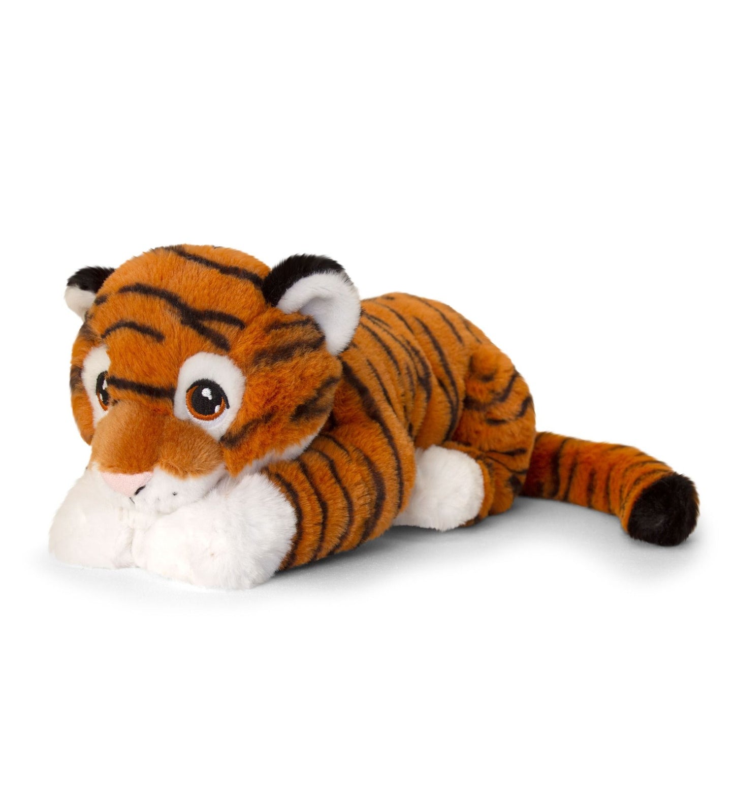 Keel Toys Tiger Plüschfigur liegend 35 cm für Kinder von 3 bis 12