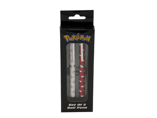 Pokémon Kugelschreiber Set 2er Pack Pokeball Design schwarze Tinte