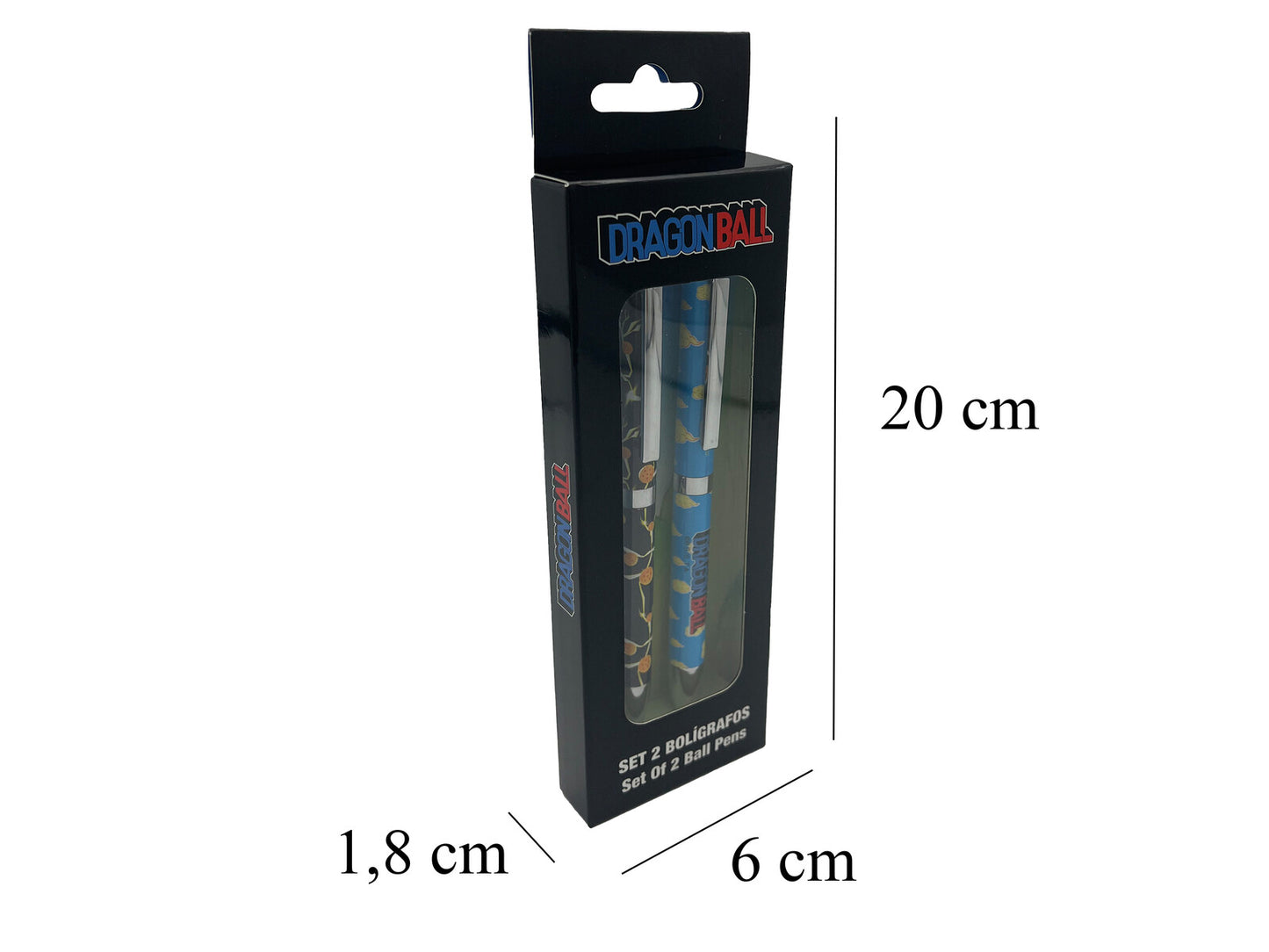 Dragon Ball 2 Stück Kugelschreiber Set 2er Schreibstifte schwarze Tinte Geschenkset