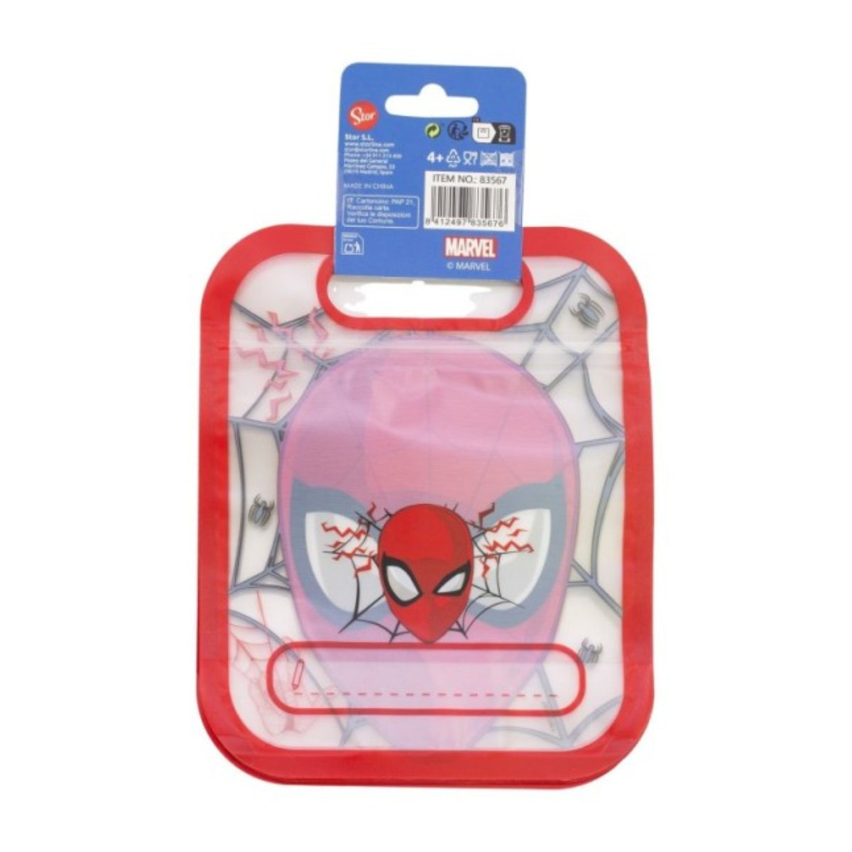Spiderman 4 Stück Snackbeutel mit Zip Verschluss für Obst Kekse und Snacks