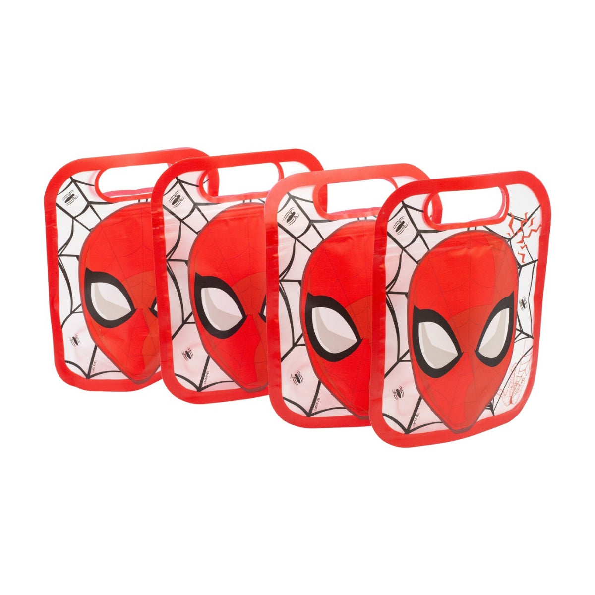 Spiderman 4 Stück Snackbeutel mit Zip Verschluss für Obst Kekse und Snacks
