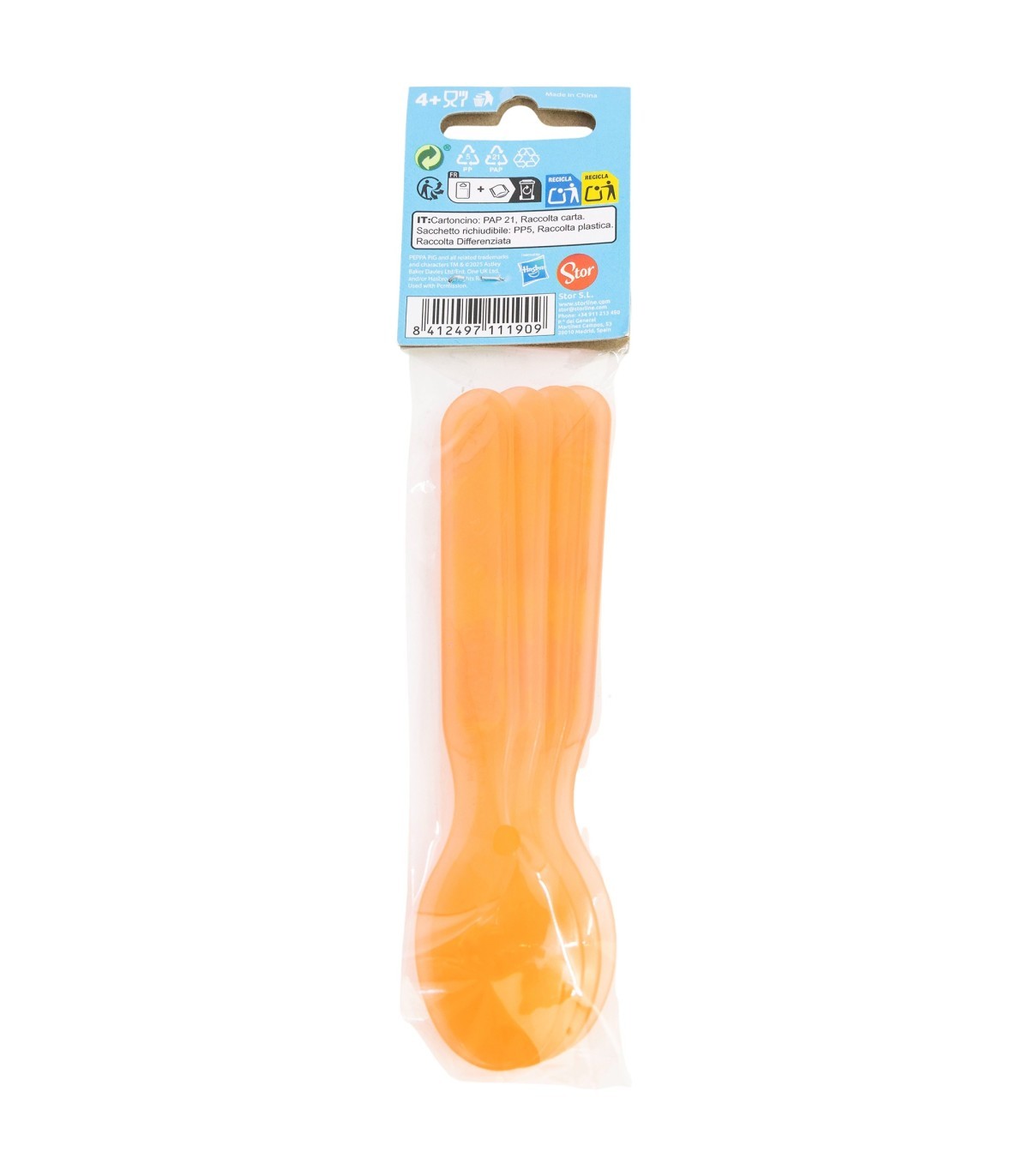 Peppa Pig Kinder Löffel Set 4 teilig geeignet für Mikrowelle und Spülmaschine ab 4 Jahre