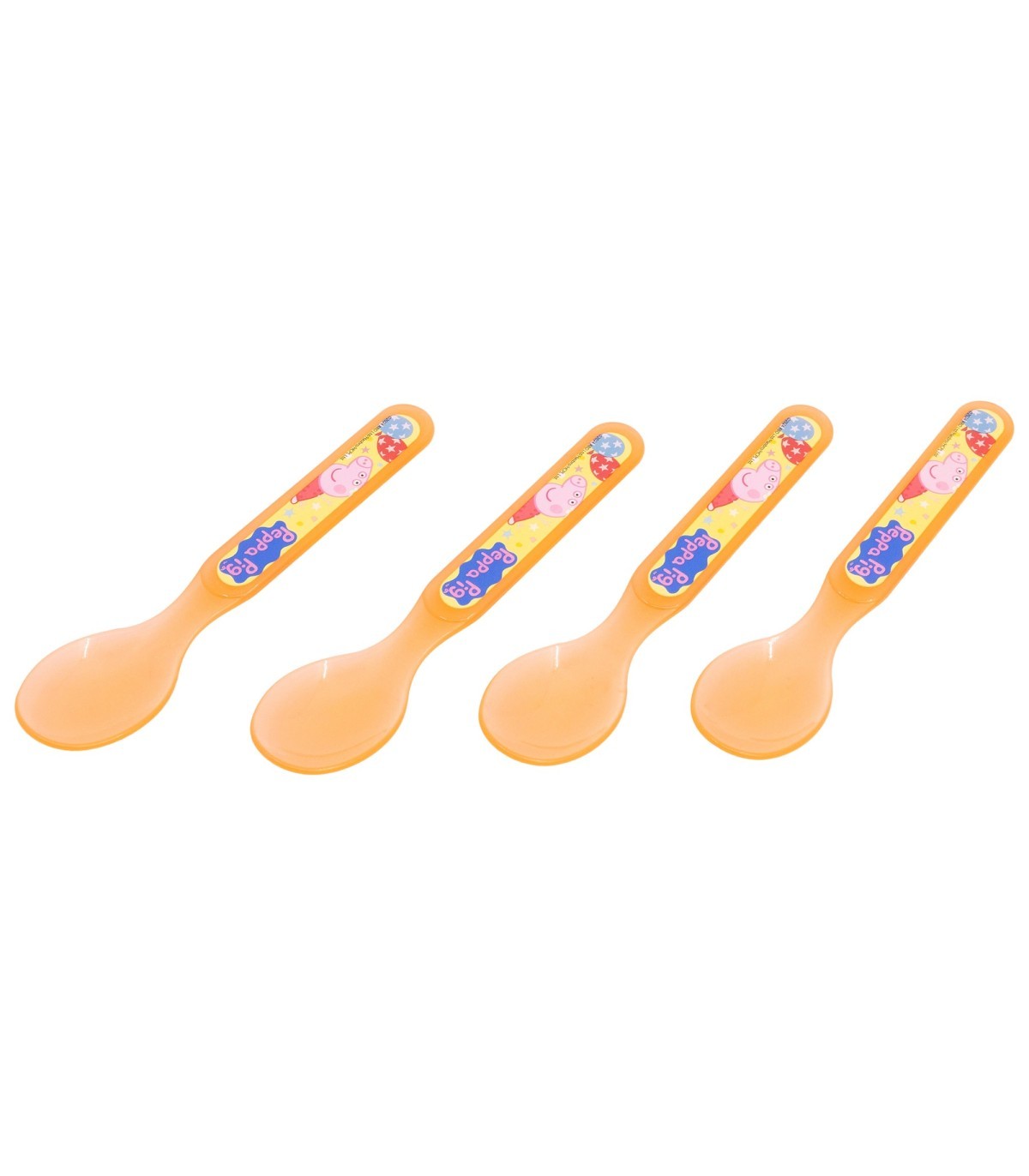 Peppa Pig Kinder Löffel Set 4 teilig geeignet für Mikrowelle und Spülmaschine ab 4 Jahre
