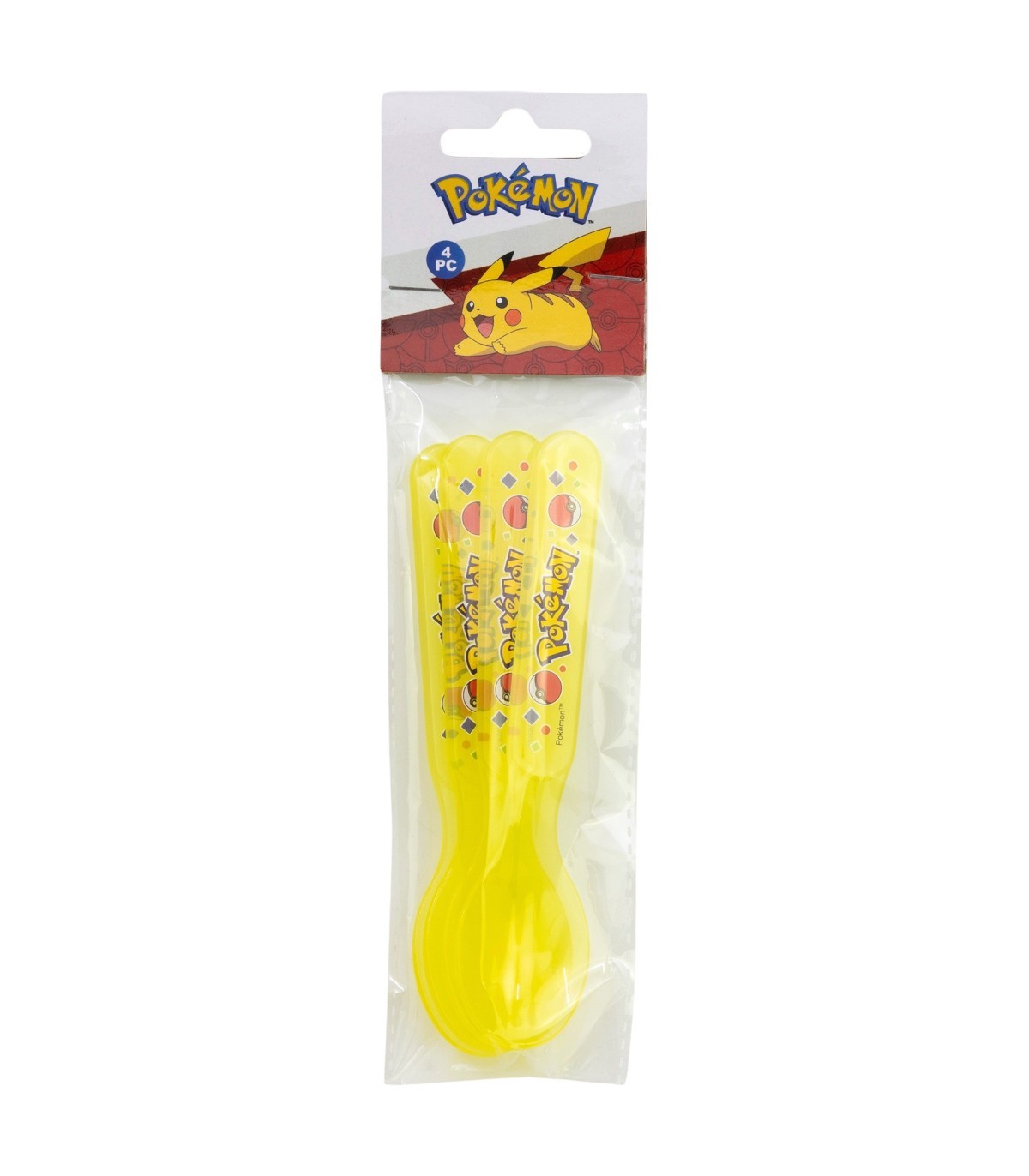Pokemon Kinder Löffel Set 4 teilig geeignet für Mikrowelle und Spülmaschine ab 4 Jahre