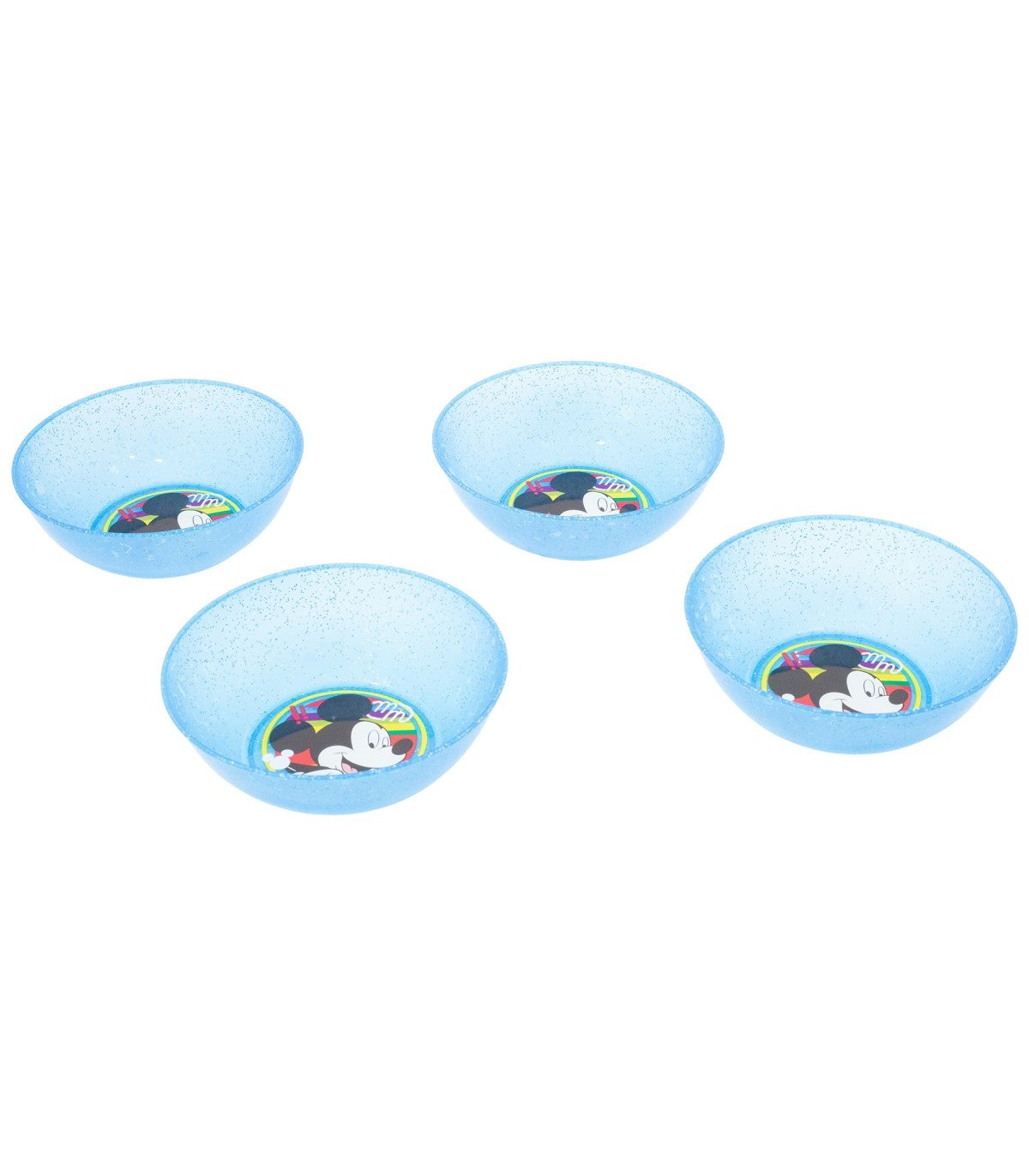 Disney Mickey Mouse Kinder Schalen Set 4 teilig Polypropylen für Zuhause Kindergarten und Ausflug