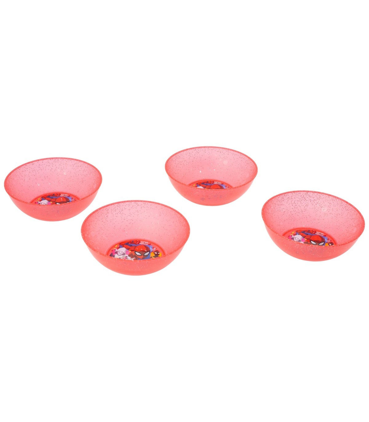 Spiderman Kinder Schalen Set 4 teilig Polypropylen für Zuhause Kindergarten und Ausflug