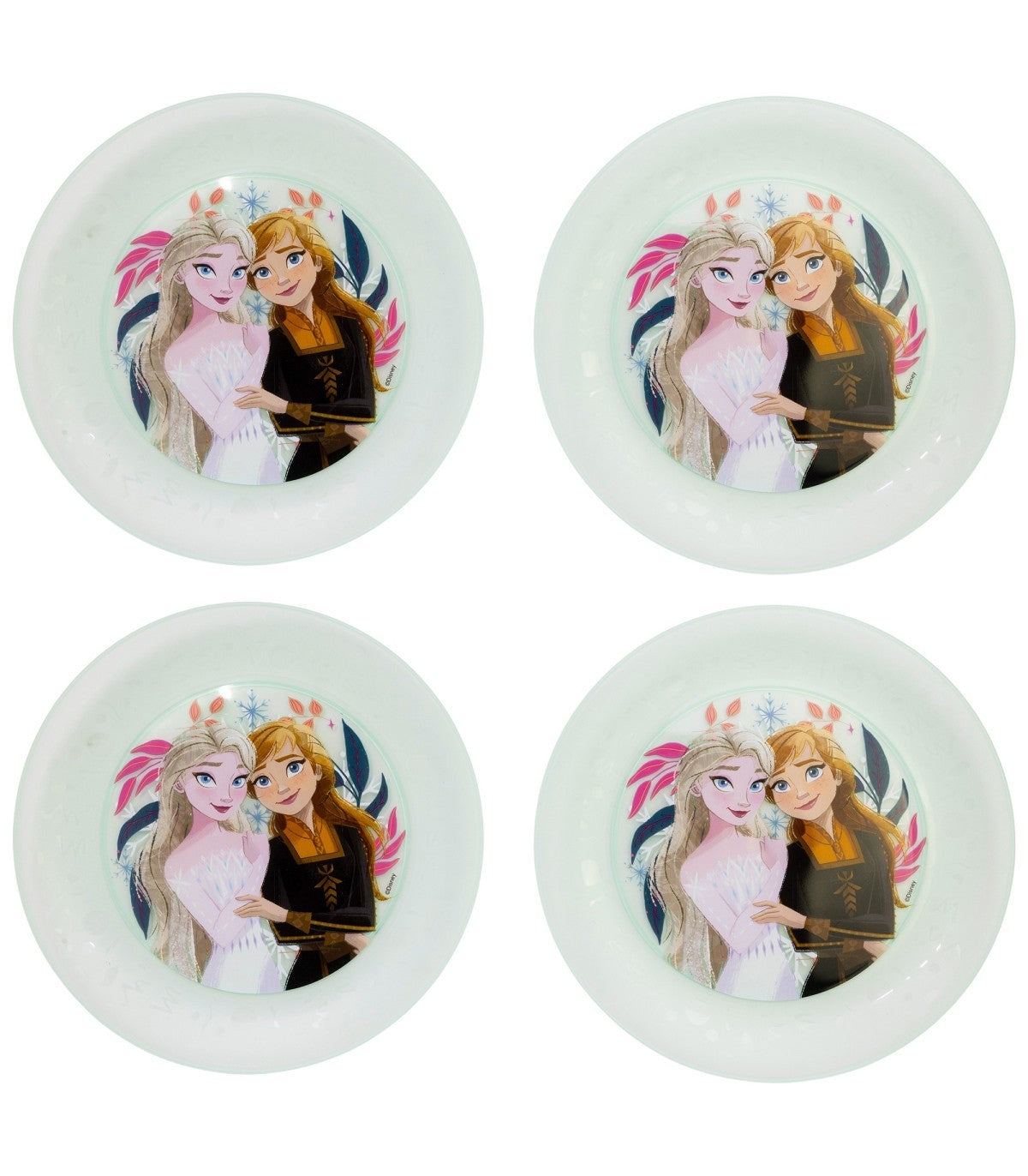 Disney Frozen Kinder Teller Set 4 teilig geeignet für Mikrowelle und Spülmaschine ab 4 Jahre
