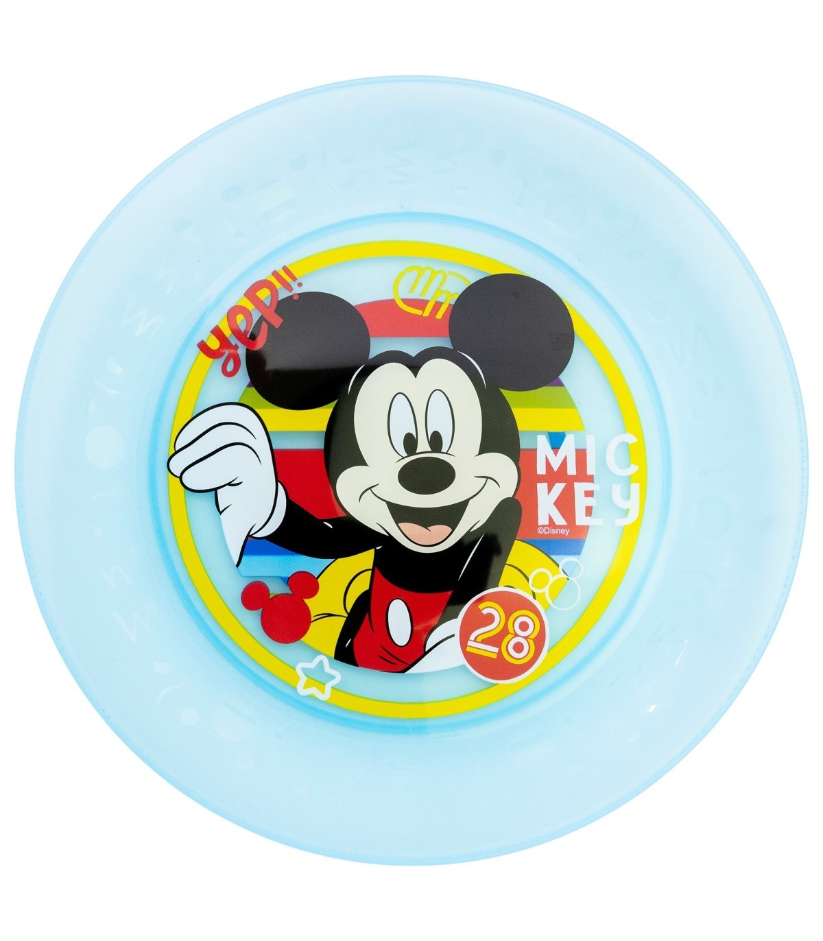 Disney Mickey Mouse Kinder Teller Set 4 teilig geeignet für Mikrowelle und Spülmaschine ab 4 Jahre