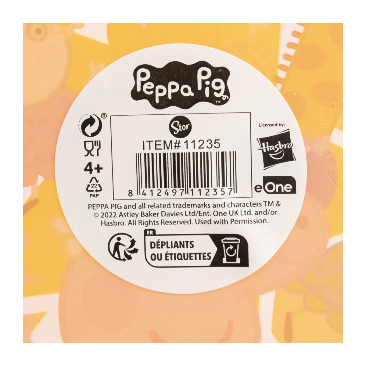 Peppa Pig Kinder Teller Set 4 teilig geeignet für Mikrowelle und Spülmaschine ab 4 Jahre
