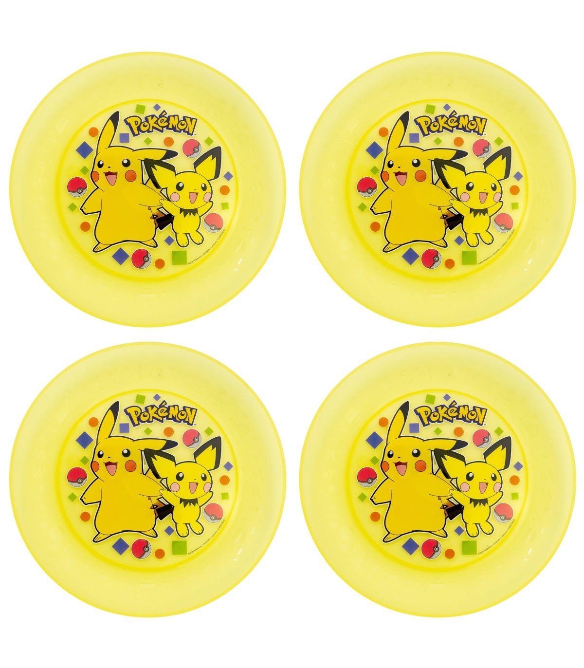 Pokemon Kinder Teller Set 4 teilig geeignet für Mikrowelle und Spülmaschine ab 4 Jahre