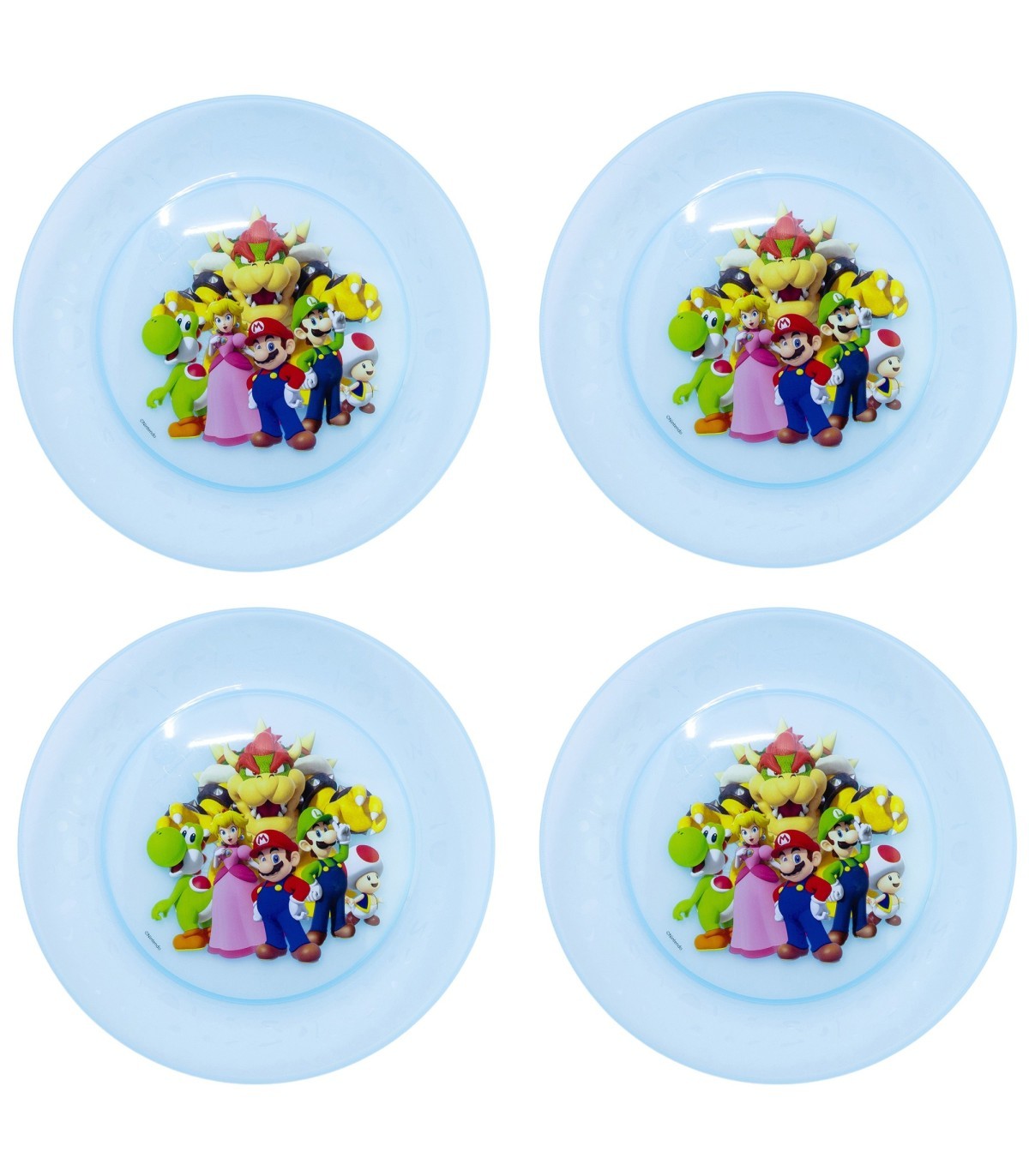 Super Mario Kinder Teller Set 4 teilig geeignet für Mikrowelle und Spülmaschine ab 4 Jahre