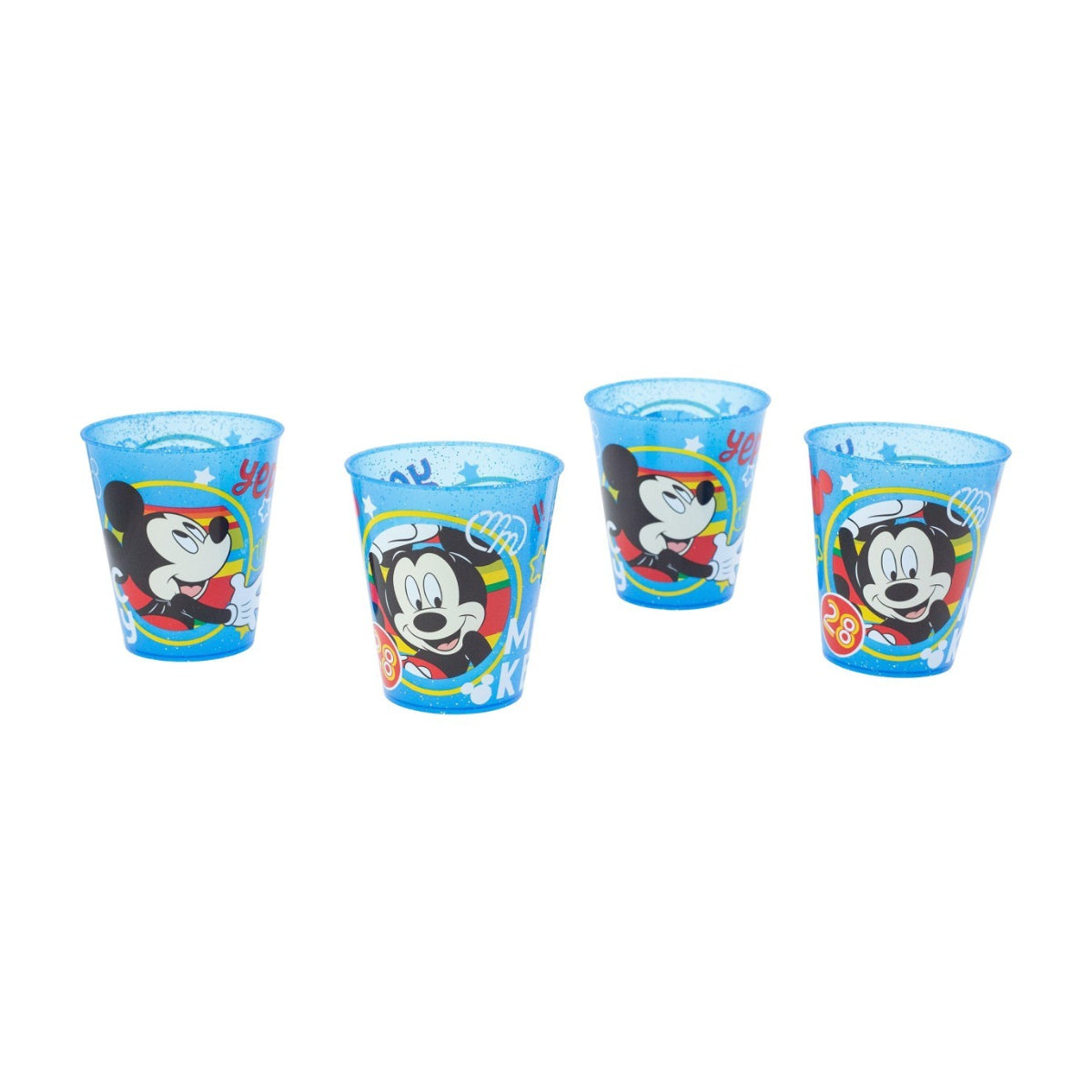 Disney Mickey Mouse Kinder Becher Set 4 teilig 285 ml aus Polypropylen