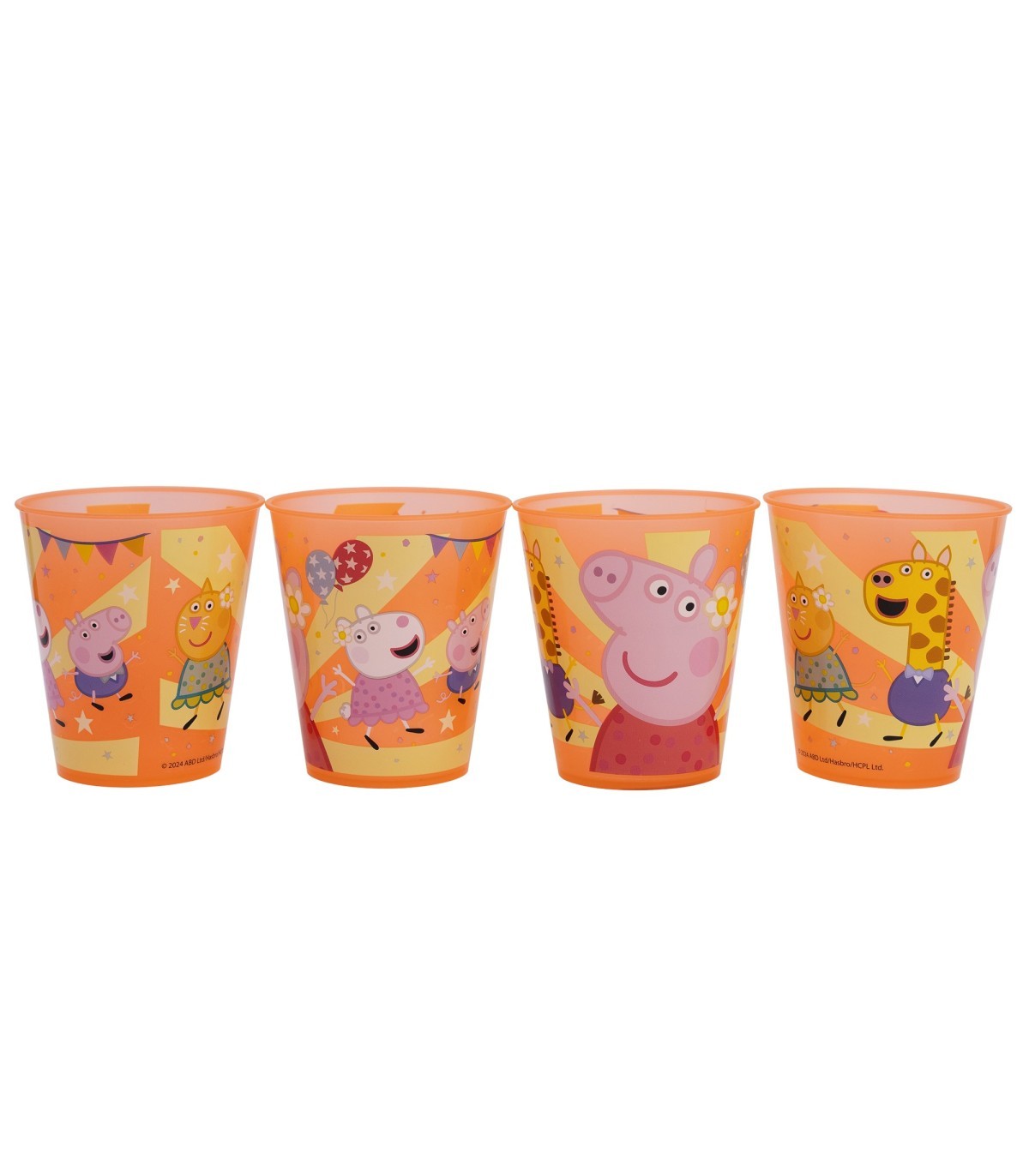 Peppa Pig Kinder Becher Set 4 teilig 285 ml aus Polypropylen