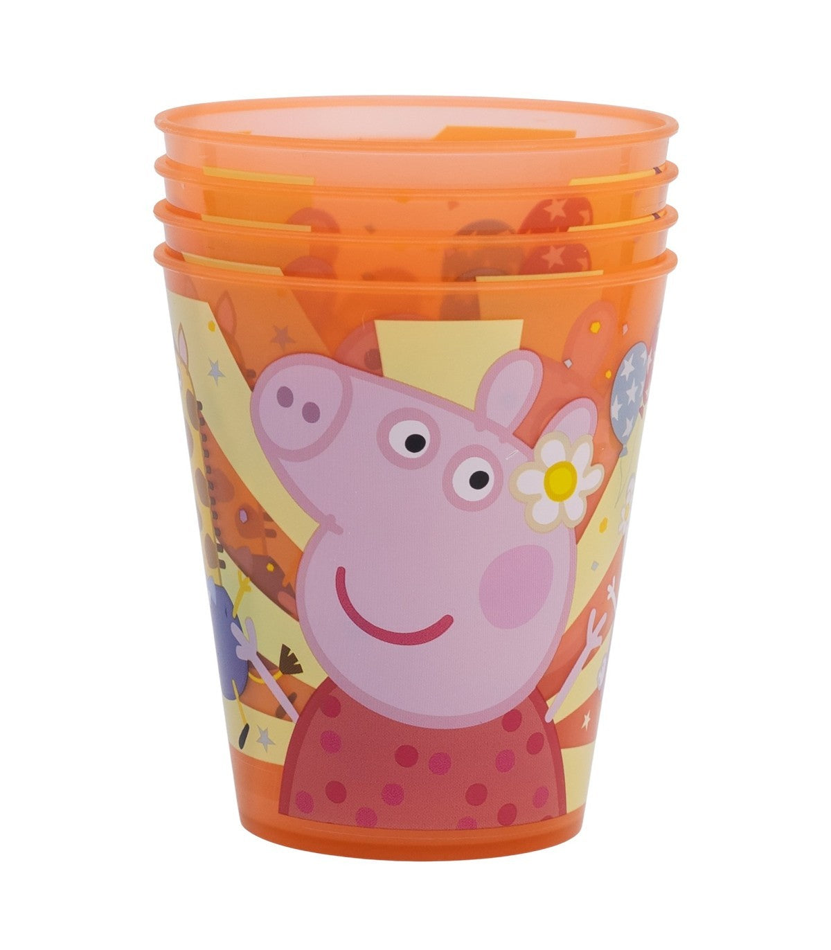 Peppa Pig Kinder Becher Set 4 teilig 285 ml aus Polypropylen