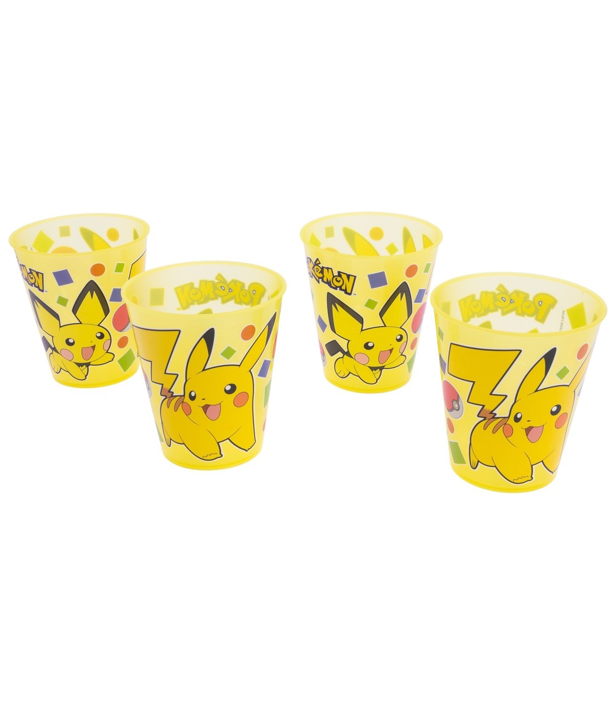 Pokemon Kinder Becher Set 4 teilig 285 ml aus Polypropylen