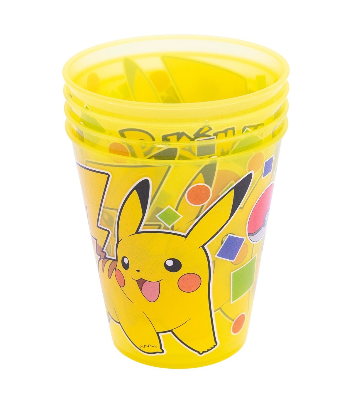 Pokemon Kinder Becher Set 4 teilig 285 ml aus Polypropylen