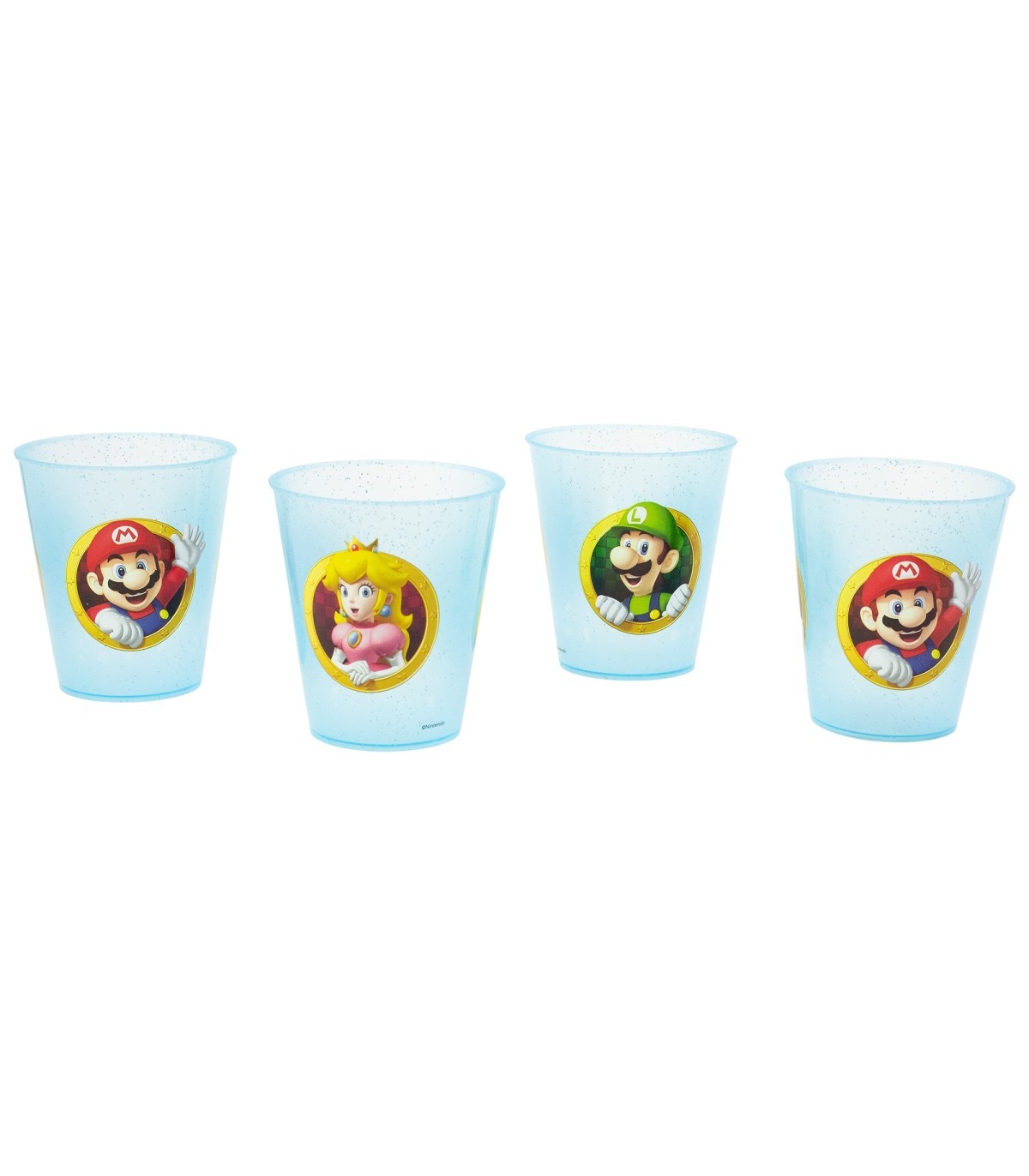 Super Mario Kinder Becher Set 4 teilig 285 ml aus Polypropylen