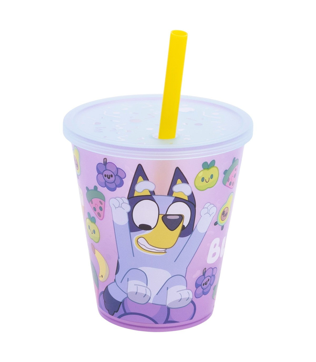Bluey Kinder Becher Set 4 teilig 285 ml Becher mit Trinkhalm