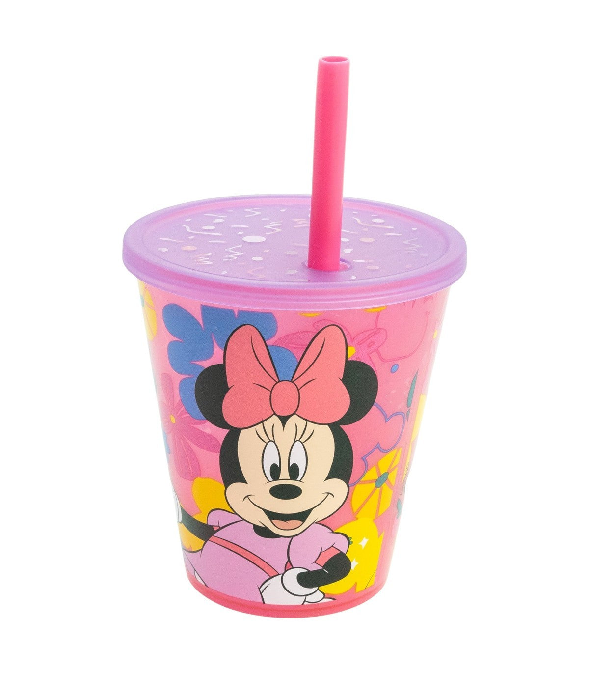Disney Minnie Mouse Kinder Becher Set 4 teilig 285 ml Becher mit Trinkhalm