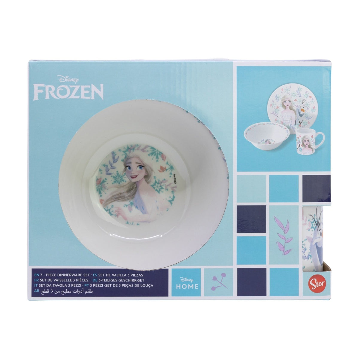 Disney Frozen Kinder Geschirr Set Keramik 3 teilig Teller Schüssel Becher in Geschenkbox