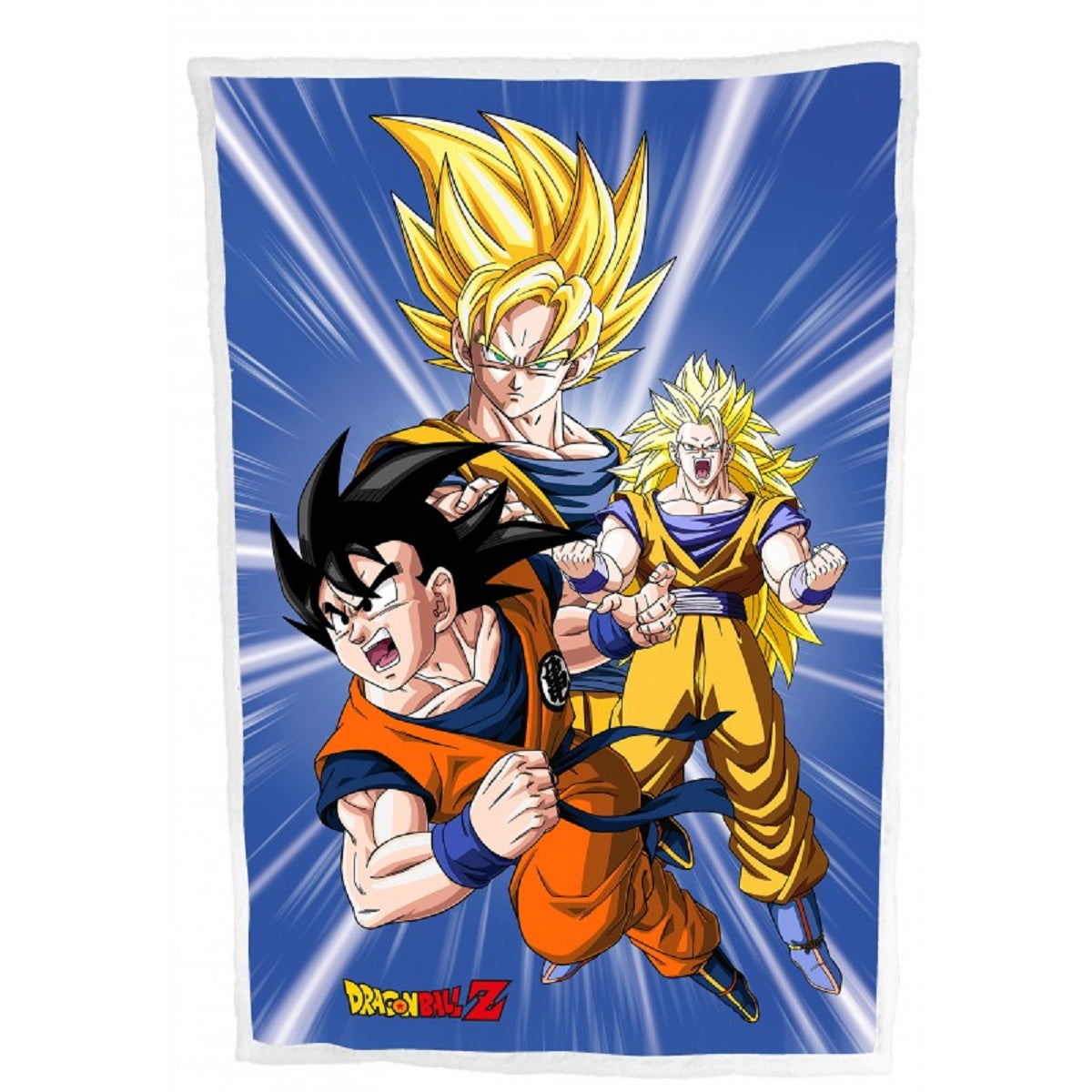 Dragon Ball Sherpa Decke 100x150 cm Kuscheldecke weich Wohndecke