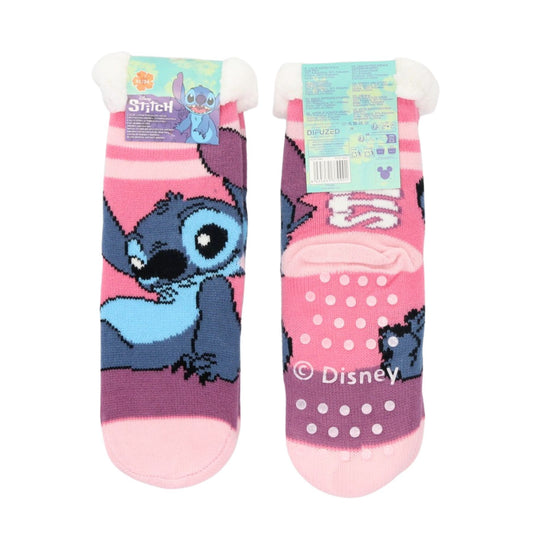 Disney Stitch 1-Paar Flauschige Sherpa Kinder Socken mit Anti Rutsch