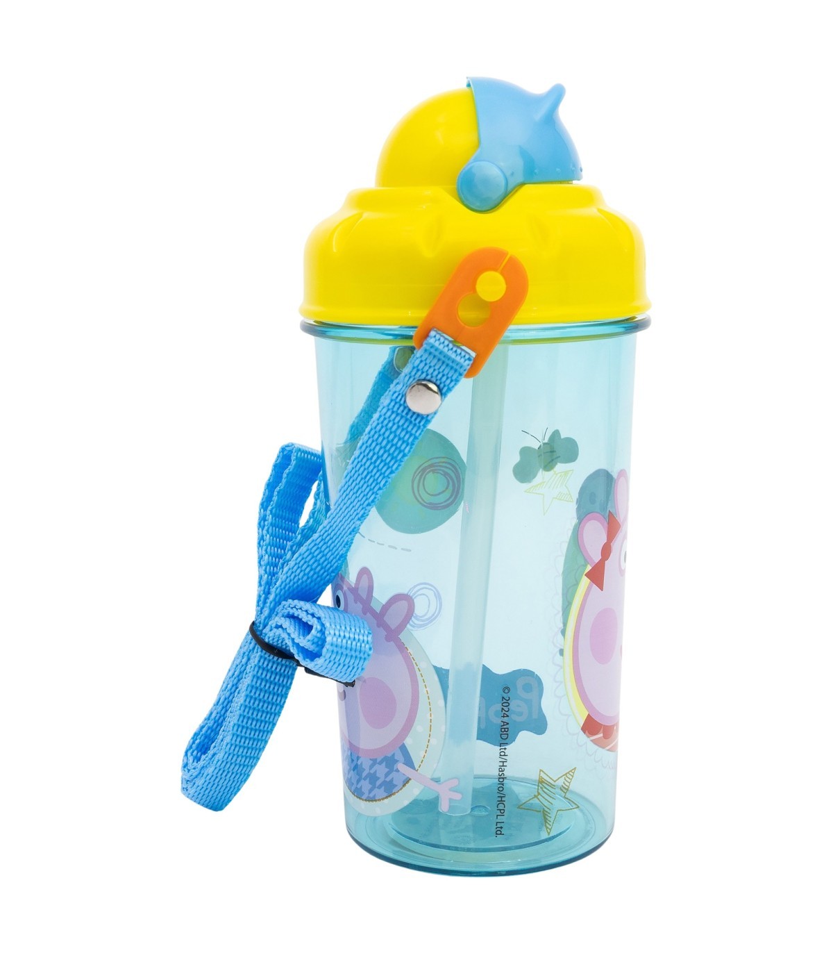 Peppa Pig Kinder Trinkflasche 465 ml Canteen mit Deckel und Trageriemen