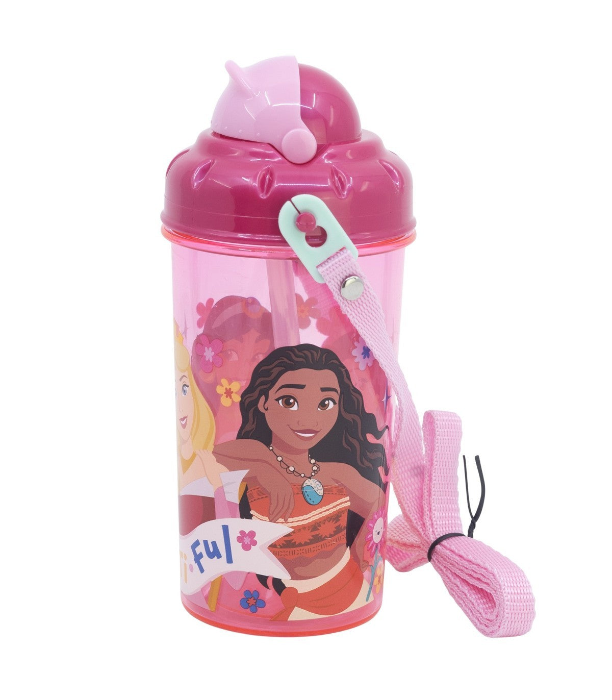 Disney Princess Kinder Trinkflasche 465 ml Canteen mit Deckel und Trageriemen