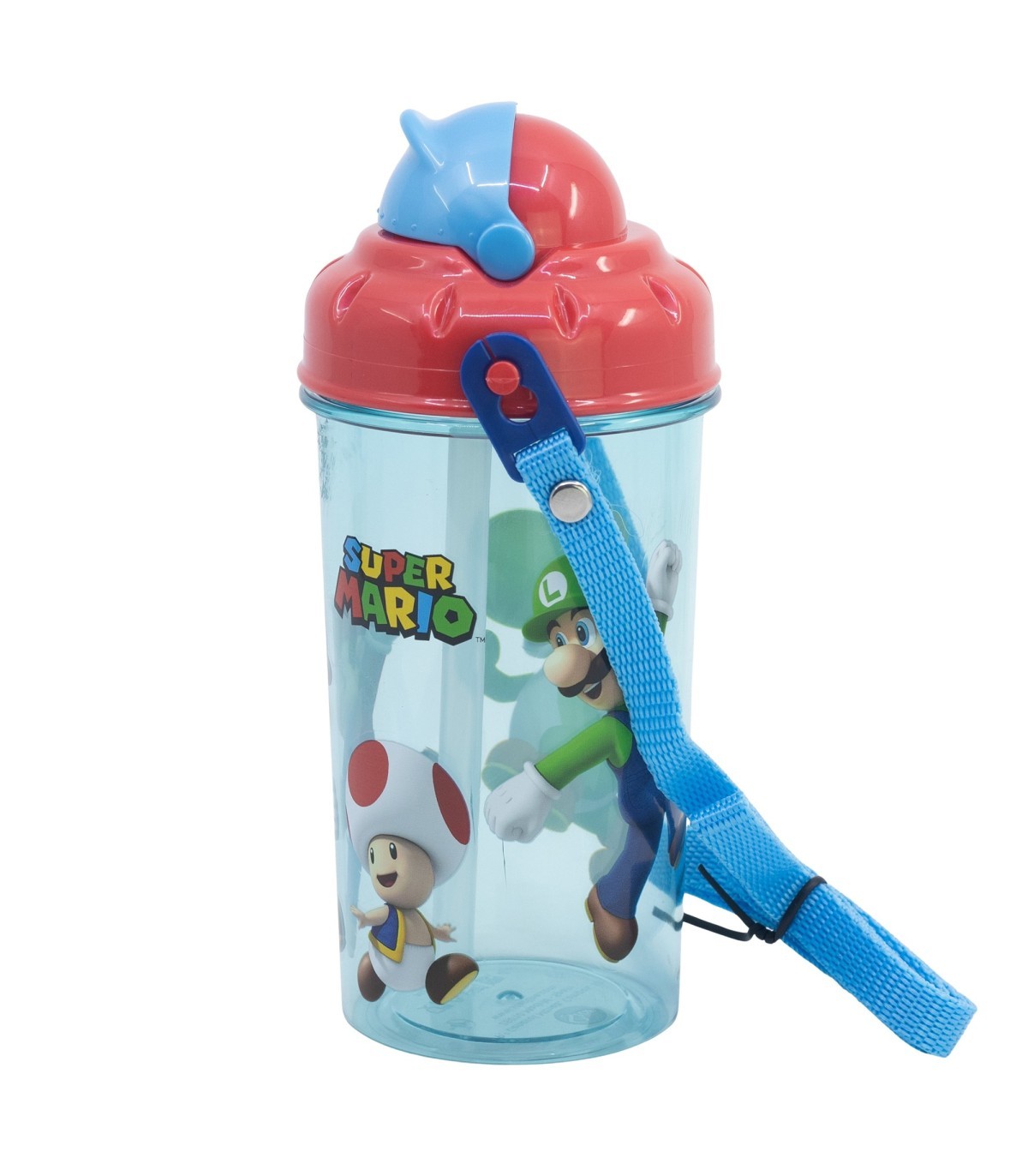 Super Mario Kinder Trinkflasche 465 ml Canteen mit Deckel und Trageriemen