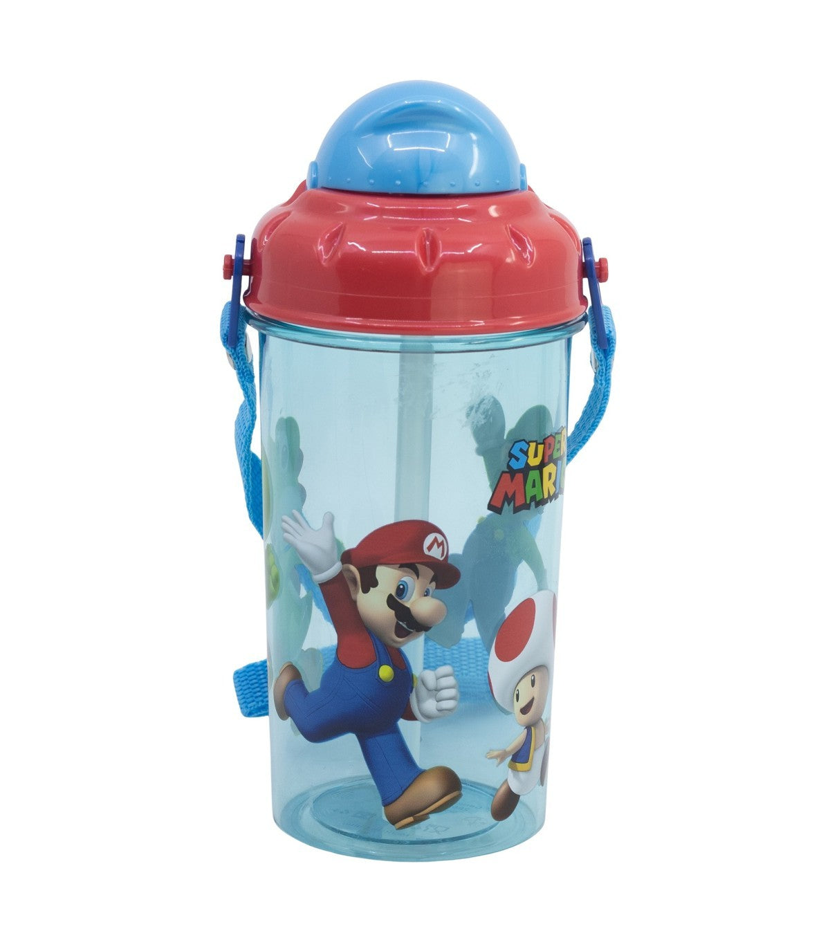 Super Mario Kinder Trinkflasche 465 ml Canteen mit Deckel und Trageriemen