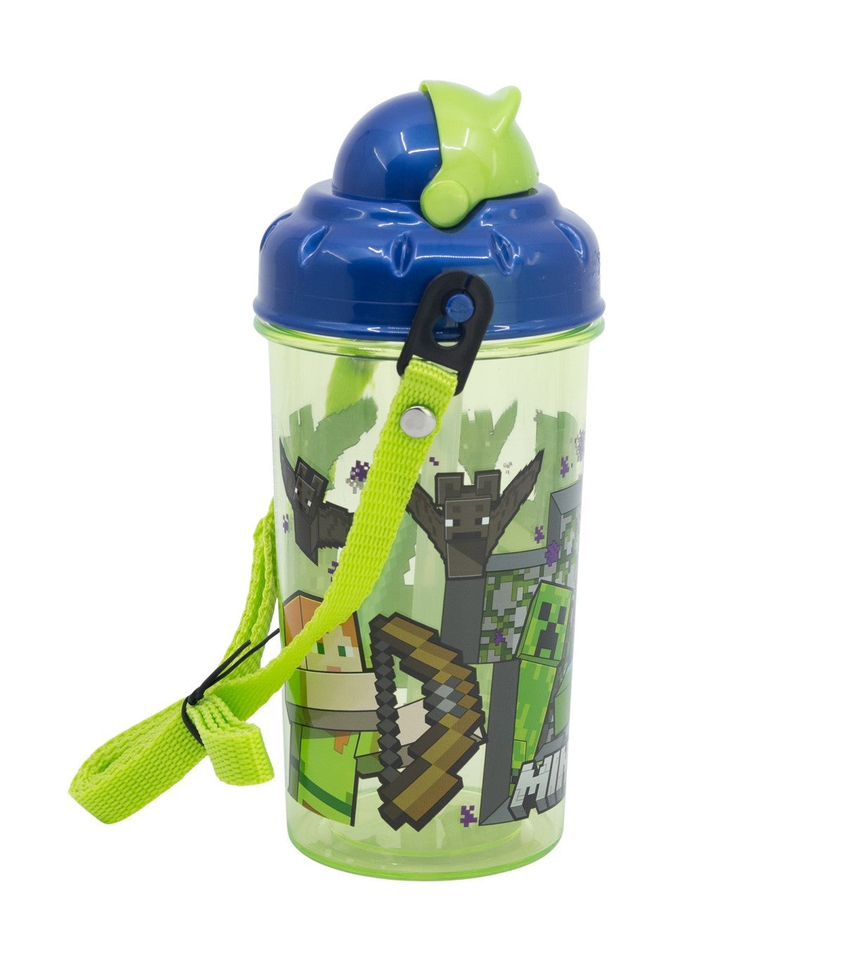Minecraft Kinder Trinkflasche 465 ml Canteen mit Deckel und Trageriemen