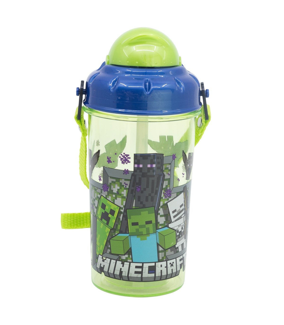 Minecraft Kinder Trinkflasche 465 ml Canteen mit Deckel und Trageriemen