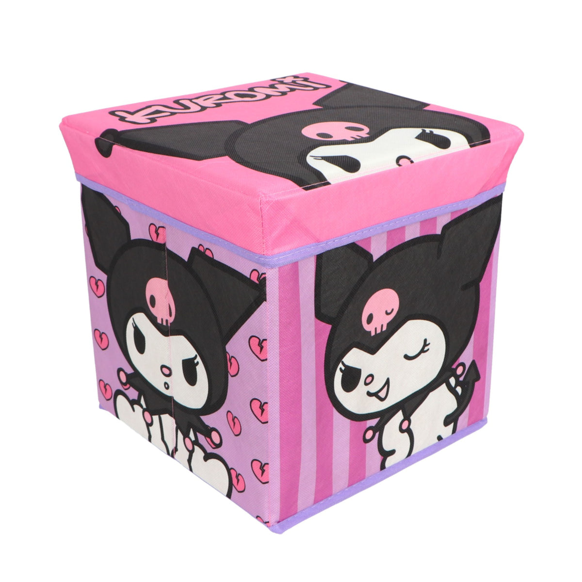 Kuromi Aufbewahrungsbox mit Sitzfunktion und Stauraum 30 × 30 × 30 cm