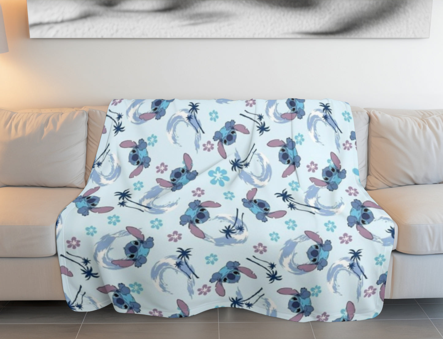 Lilo & Stitch Wohndecke Set 110x150 cm – Flauschige Decke