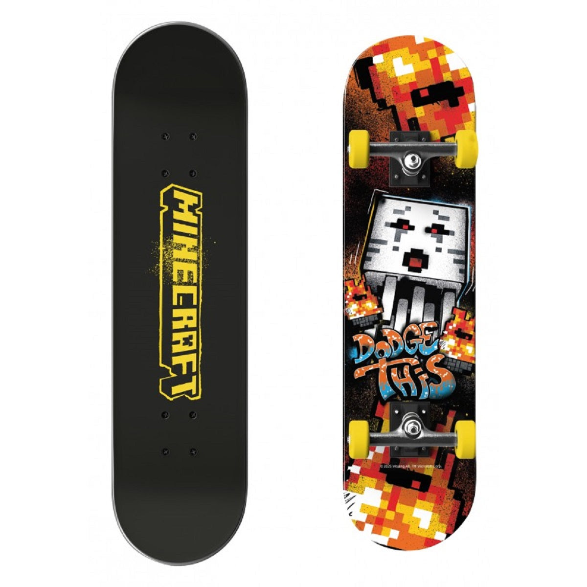 Minecraft Skateboard 79 x 20 x 10 cm mit PU Rollen 92A ABEC 11 Lager