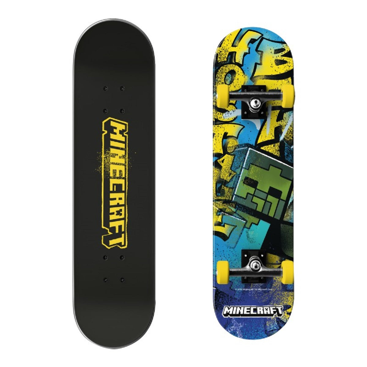 Minecraft Skateboard 79 x 20 x 10 cm mit PU Rollen 92A ABEC 11 Lager