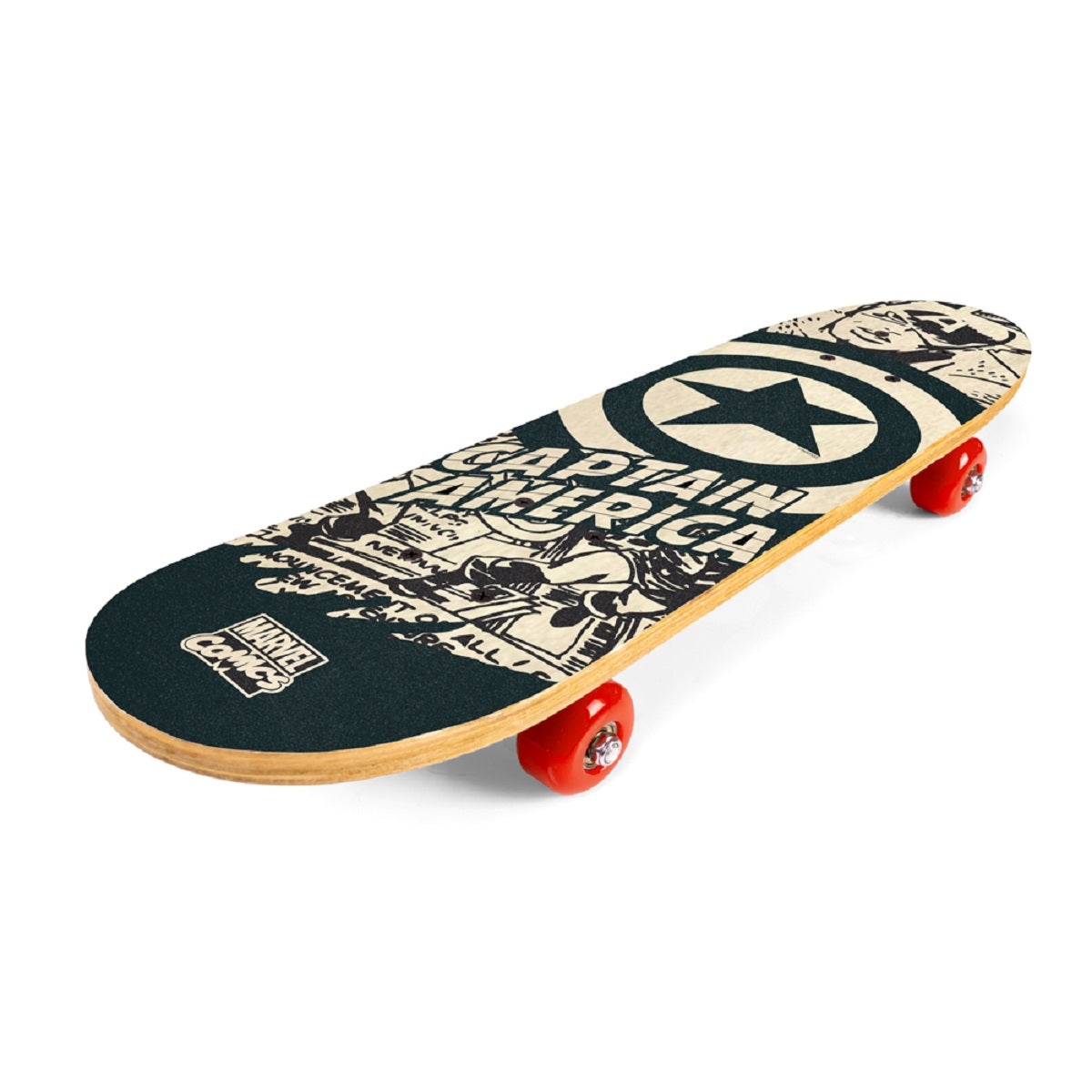 Avengers Captain America Skateboard – Robustes Ahornholz mit 95A PVC-Rädern