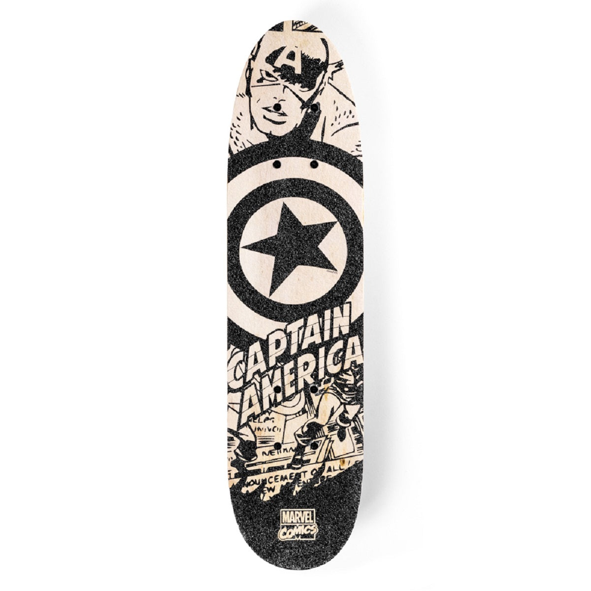 Avengers Captain America Skateboard – Robustes Ahornholz mit 95A PVC-Rädern