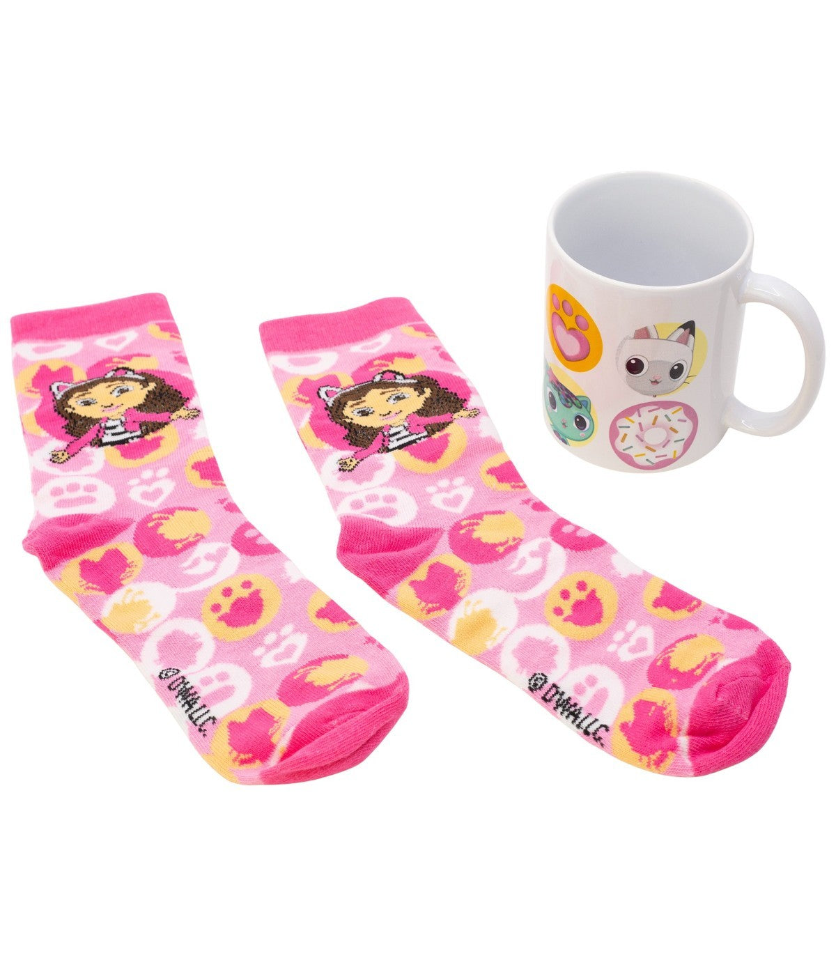 Gabby’s Dollhouse Geschenkset mit Keramiktasse und Socken Größe 31 bis 38