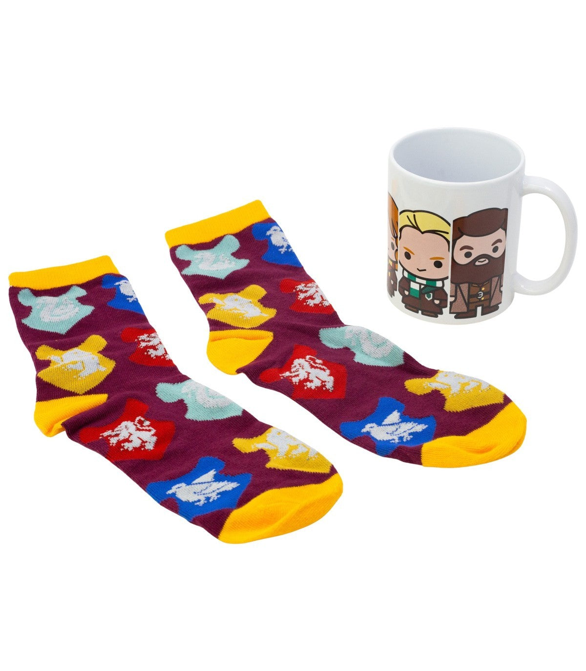 Harry Potter Chibi Geschenkset mit Keramiktasse und Socken Größe 31 bis 38
