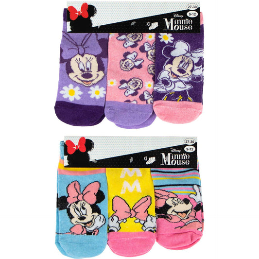 Minnie Mouse Socken Set - 3 Pack Sneaker Strümpfe für Kinder