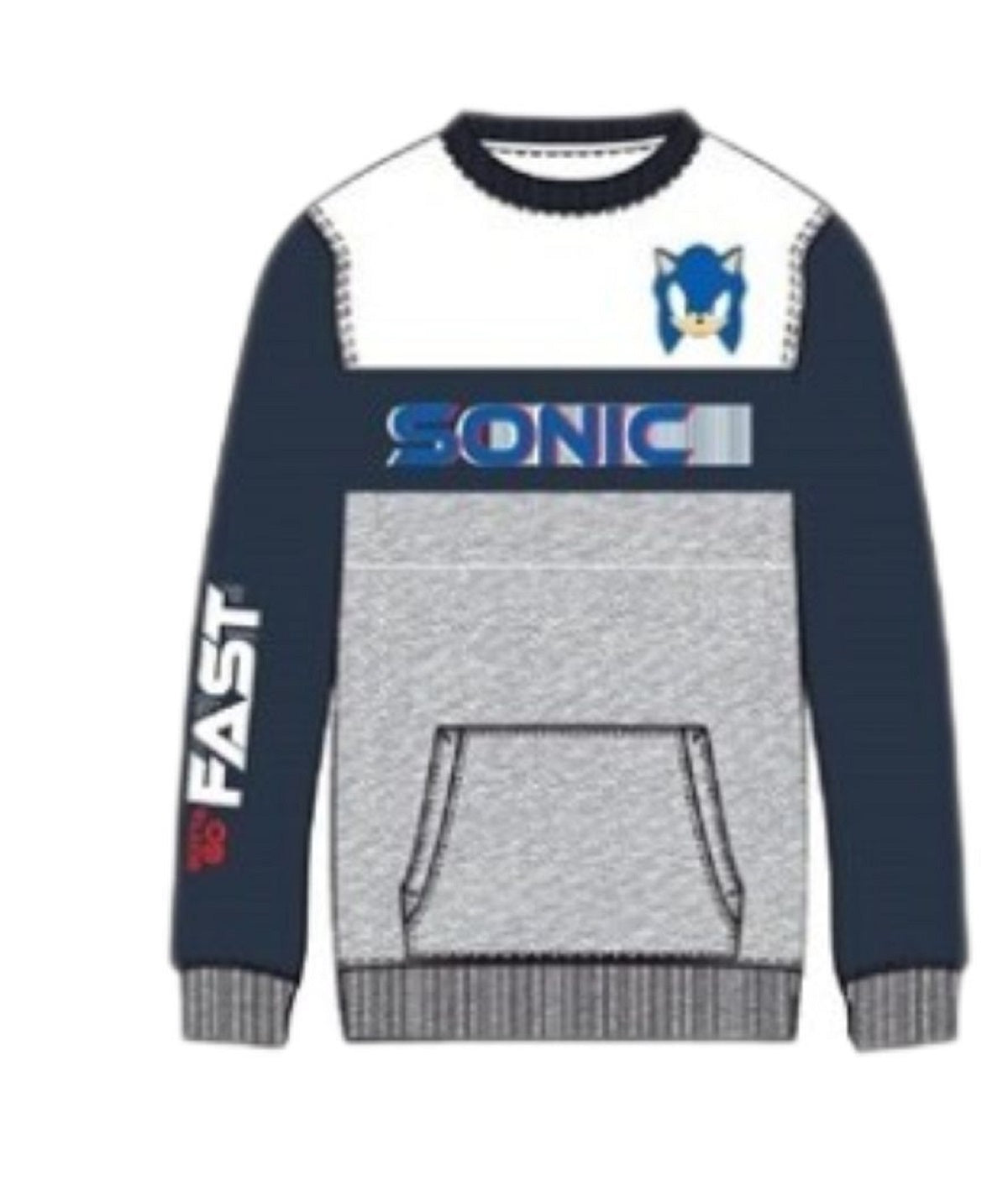 Sonic the Hedgehog Pullover Bequemer Kinder Sweater für Schule & Freizeit
