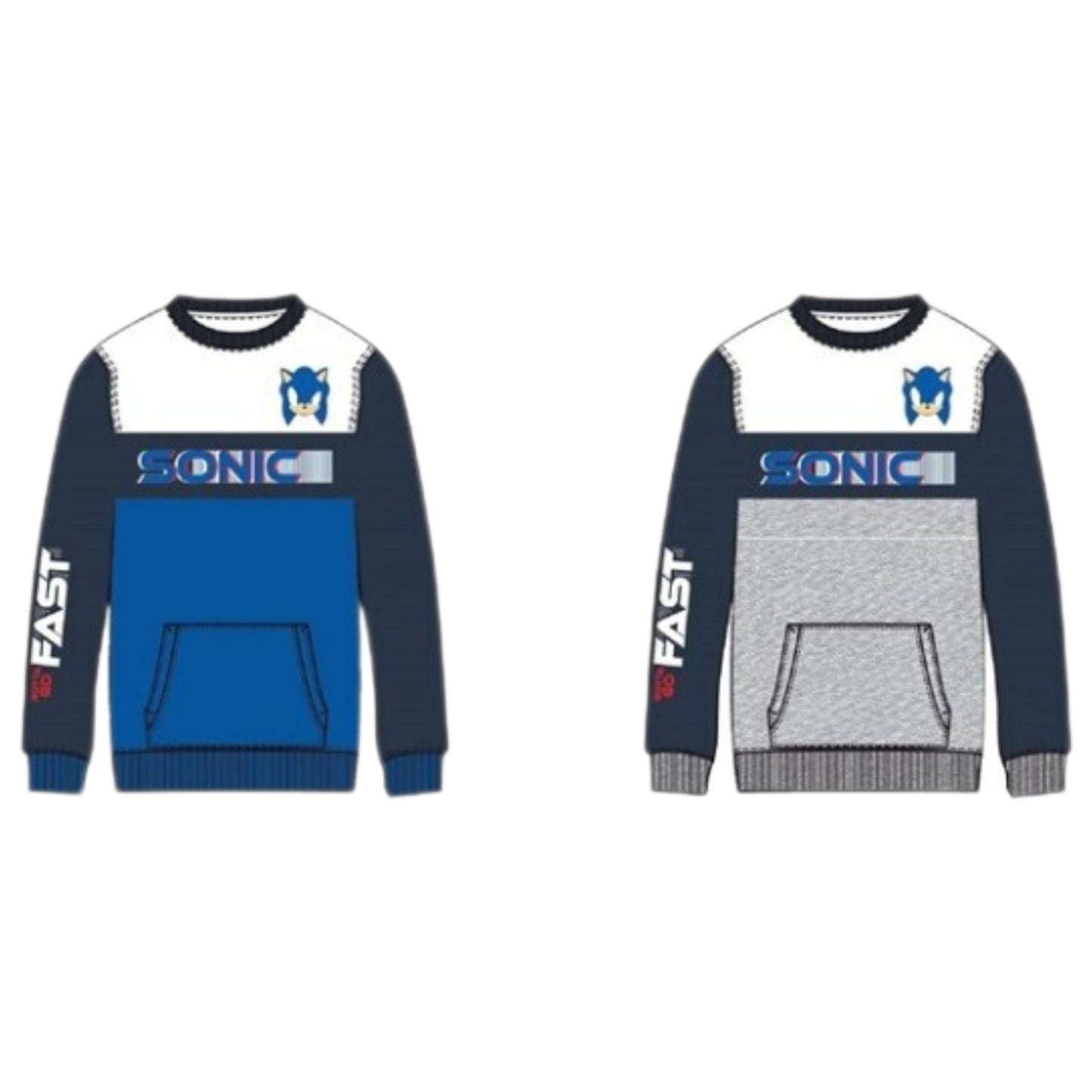 Sonic the Hedgehog Pullover Bequemer Kinder Sweater für Schule & Freizeit