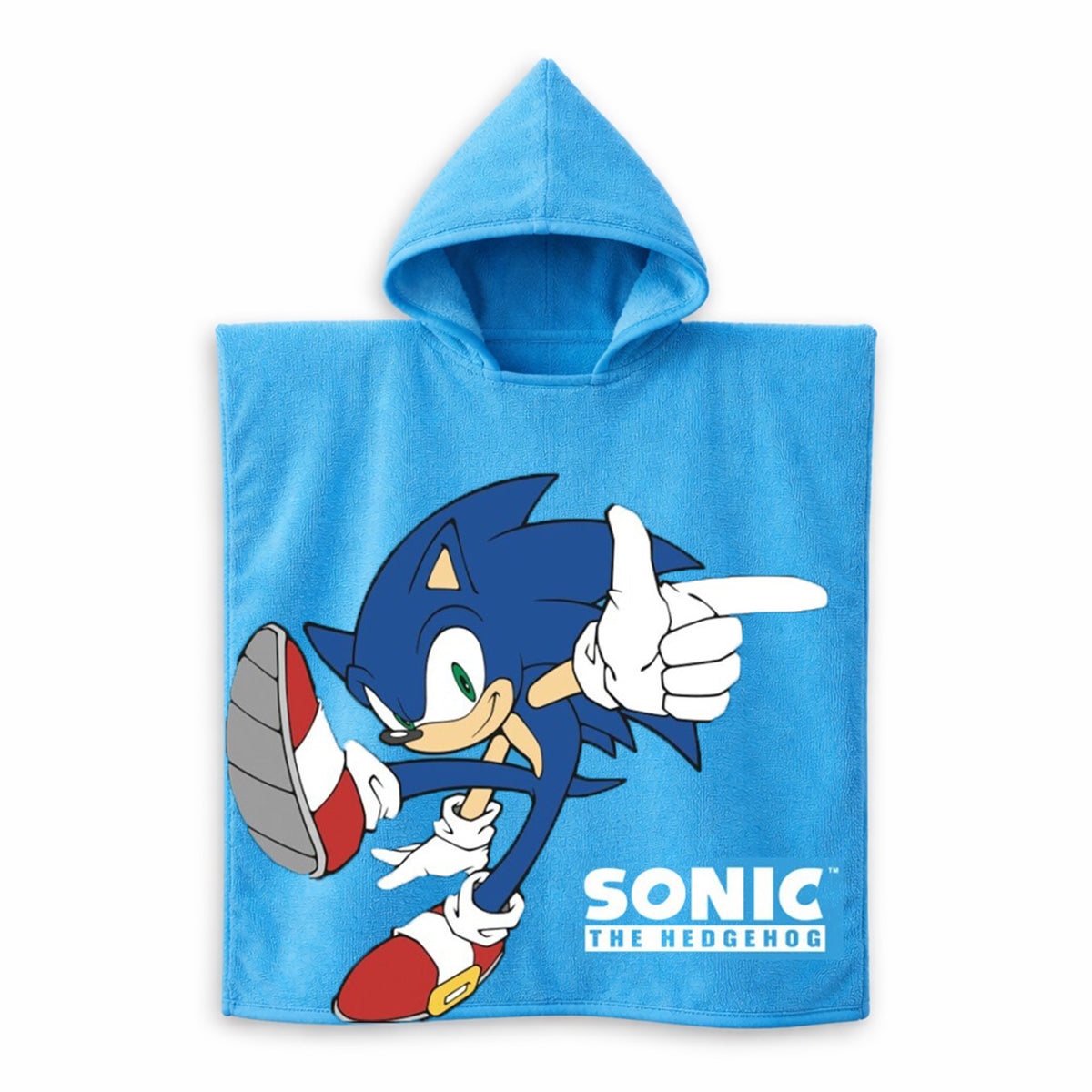 Sonic Poncho Badetuch Kapuzenponcho für Kinder