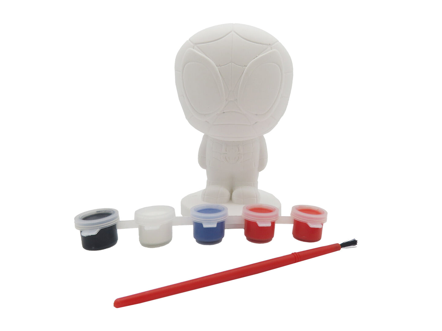 Spidey Gipsfigur zum Bemalen Kinder Bastelset mit 5 Farben und Pinsel